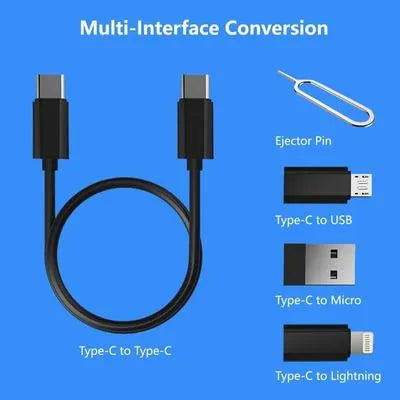5-in-1 60W Fast Charging Data Cable Set All in One Compatible with All Devices